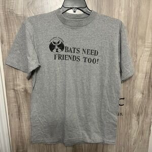 Vtg Prairie Mountain T-Shirt Large Made in USA Bats Need Friends single stitch